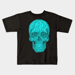 Teal skull Kids T-Shirt